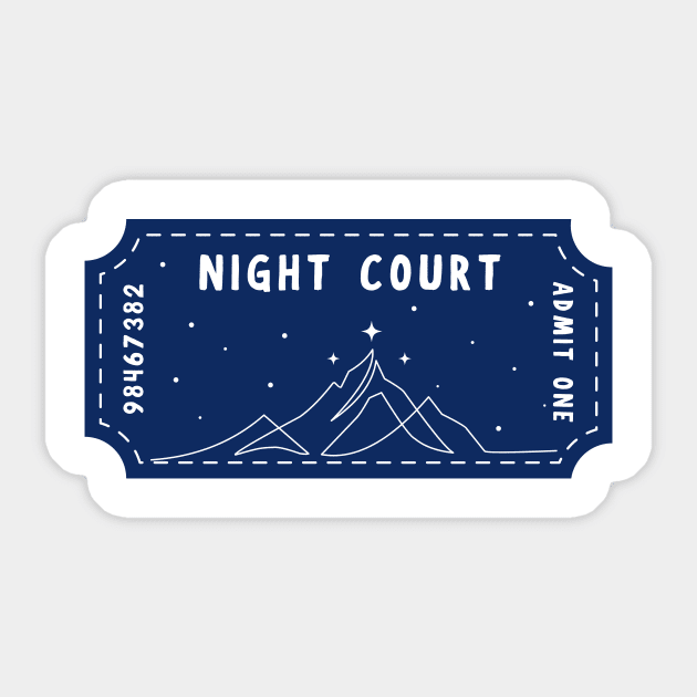 Night Court - ACOTAR Sticker by medimidoodles